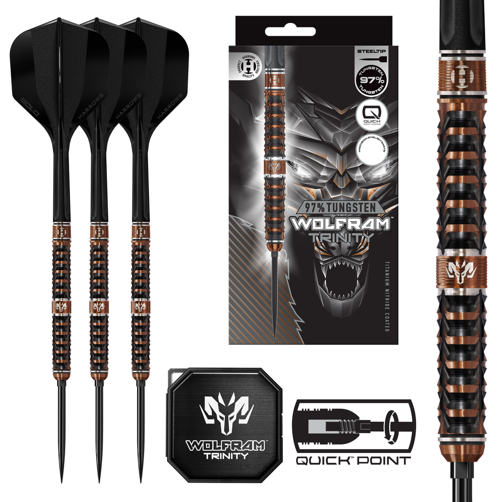 Harrows Wolfram Trinity 97% Tungsten Steeldarts