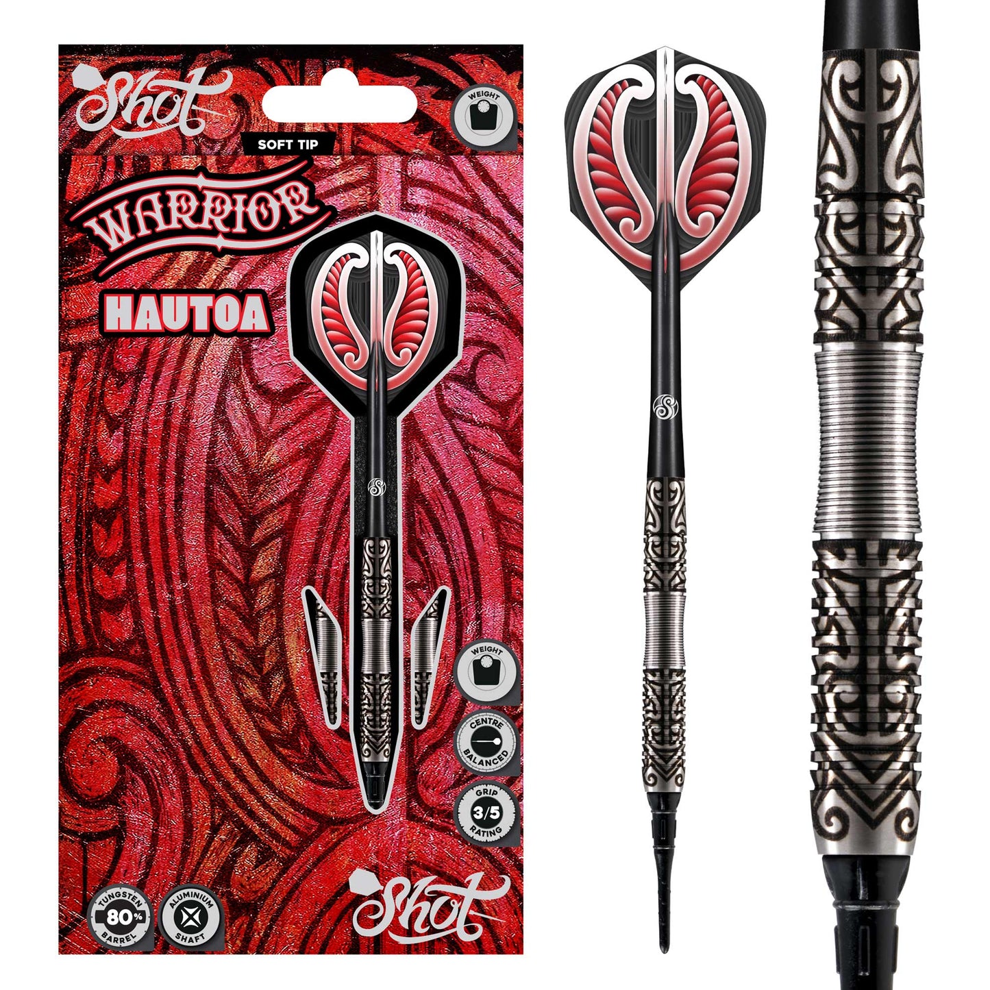 Shot Warrior Hautoa 80% Tungsten Softdarts