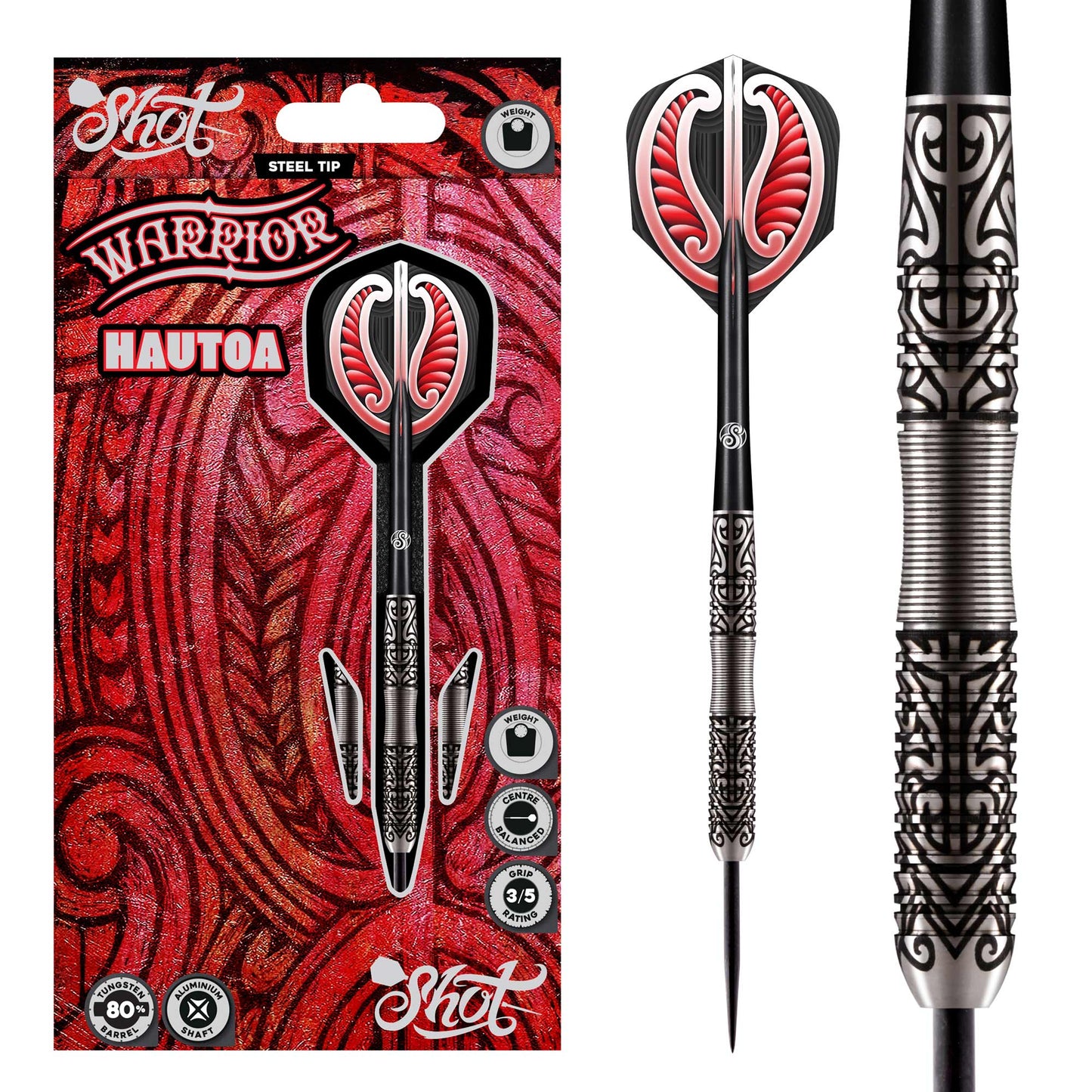 Shot Warrior Hautoa 80% Tungsten Steeldarts