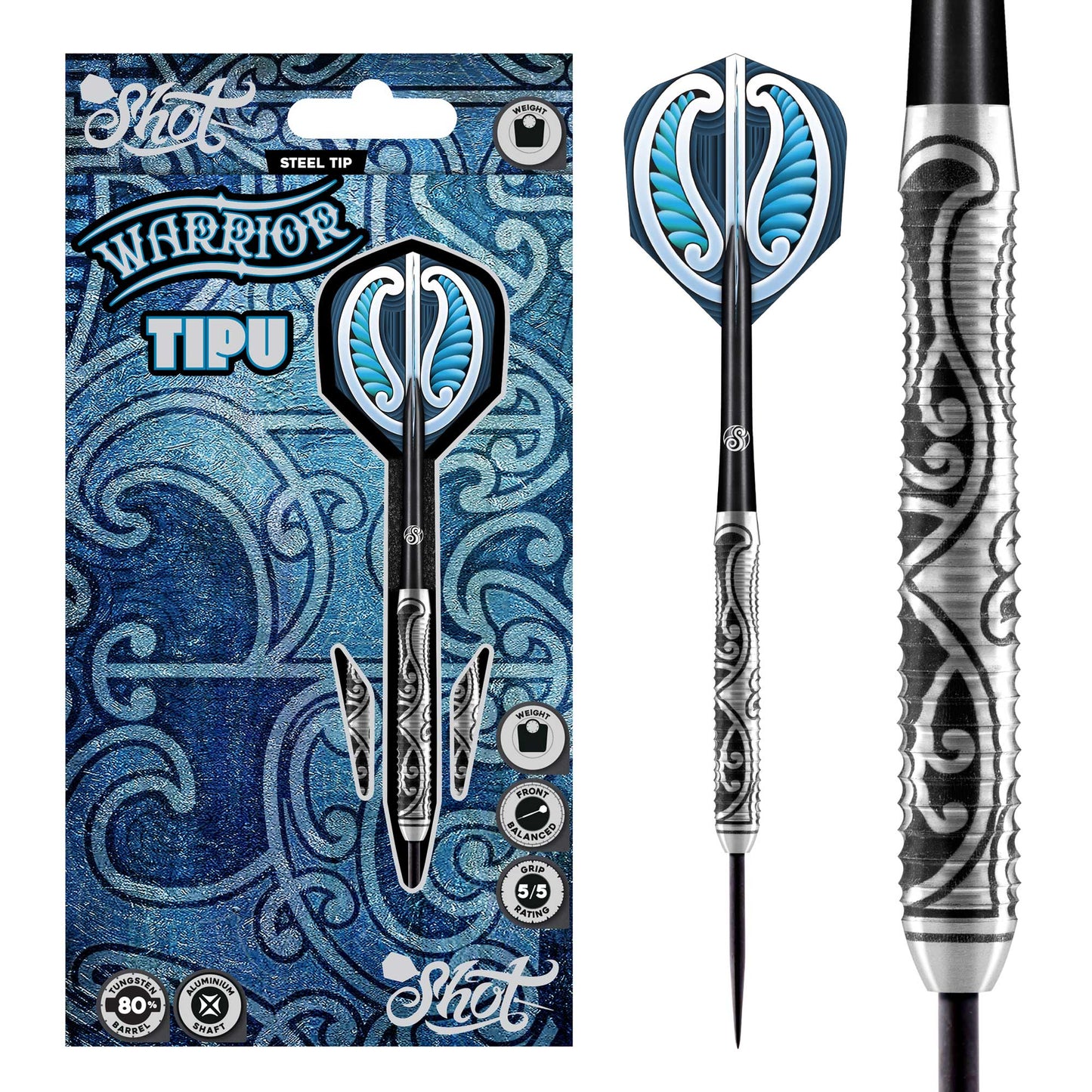 Shot Warrior Tipu 80% Tungsten Steeldarts