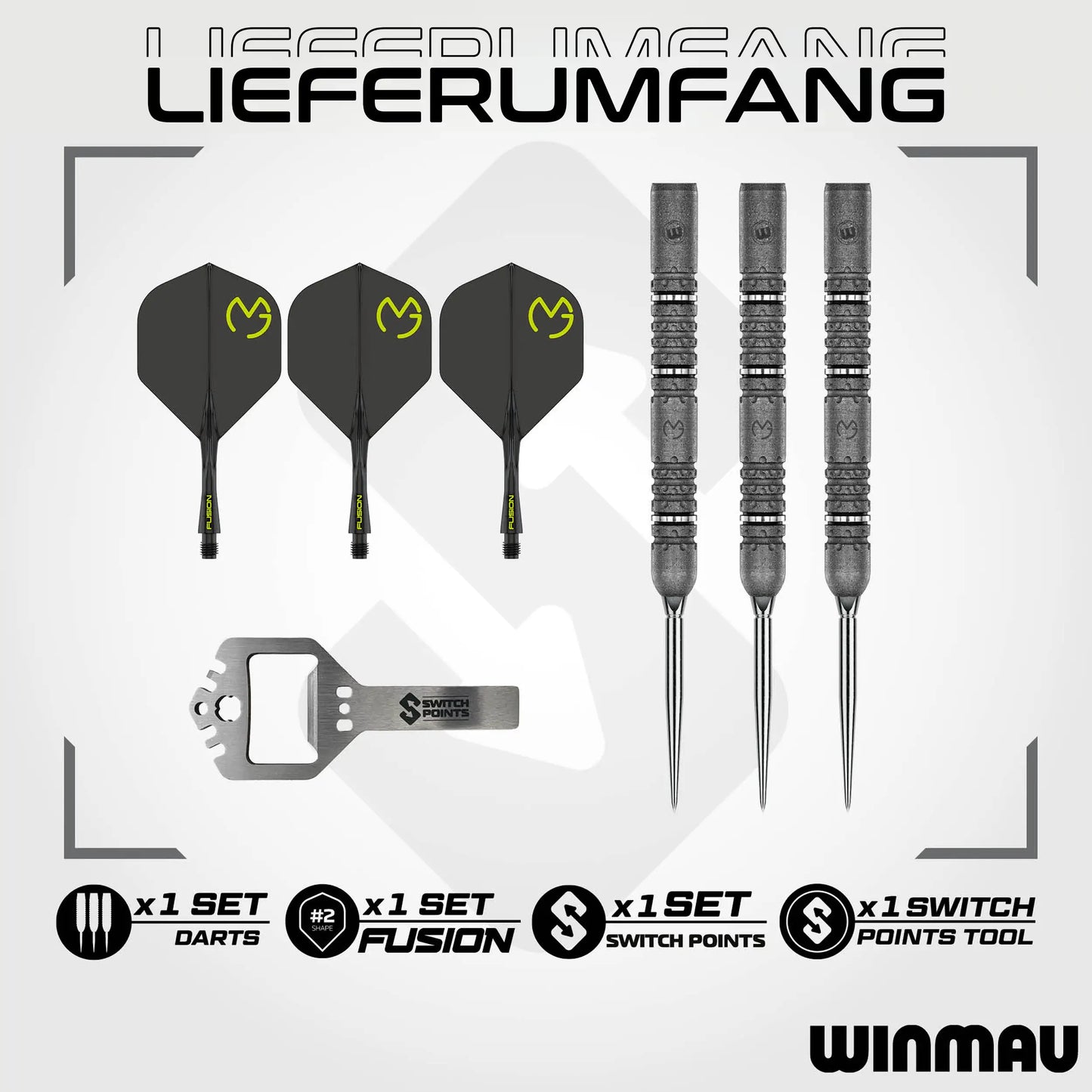 Winmau Michael van Gerwen Signature Edition 90% Tungsten Switch Point Steeldarts