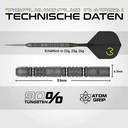 Winmau Michael van Gerwen Signature Edition 90% Tungsten Switch Point Steeldarts