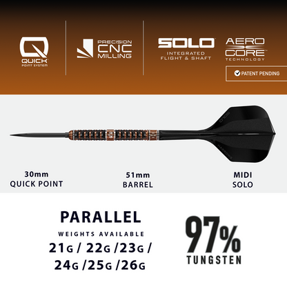 Harrows Wolfram Trinity 97% Tungsten Steeldarts