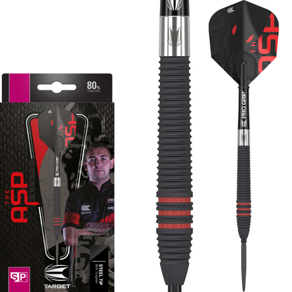 Target Nathan Aspinall zwarte 80% wolfraam Swiss Point stalen darts