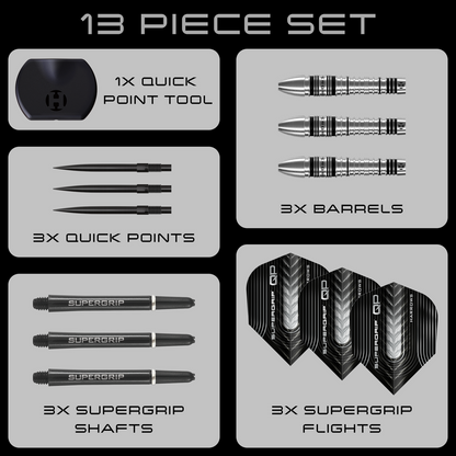 Harrows Supergrip QP Bomb 90% Tungsten Steeldarts