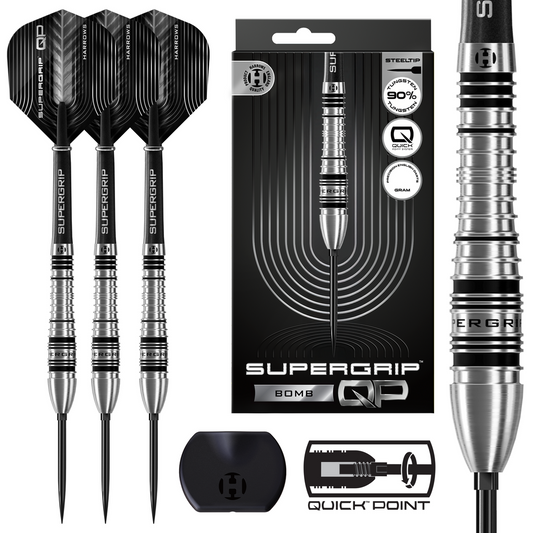 Harrows Supergrip QP Bomb 90% Tungsten Steeldarts
