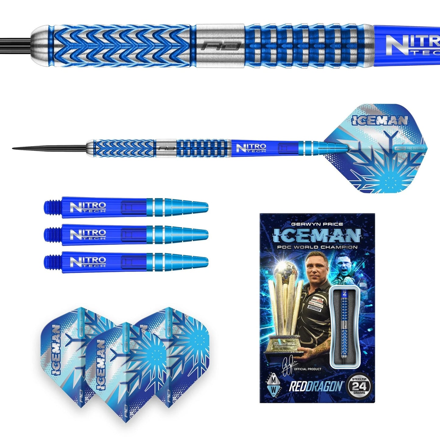 RedDragon Gerwyn Price Glacier 90% Tungsten Steeldarts