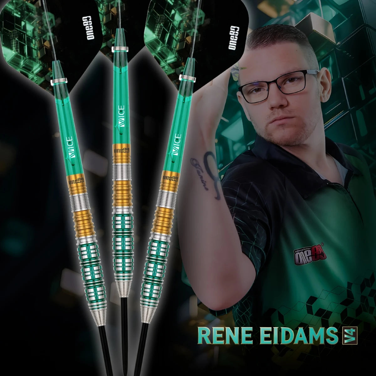One80 Rene Eidams V4 Signature 90% Tungsten Steeldarts