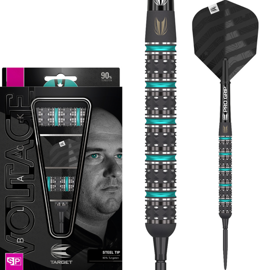 Target Rob Cross zwarte 90% wolfraam Swiss Point stalen darts