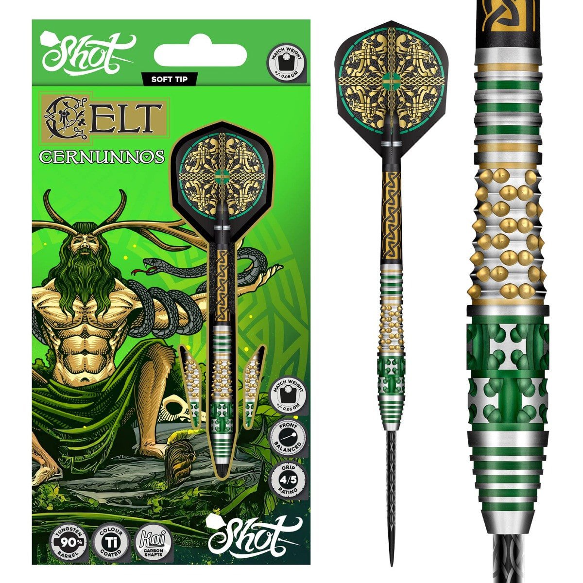 Shot Celt Cernunnos 90% wolfraam stalen darts