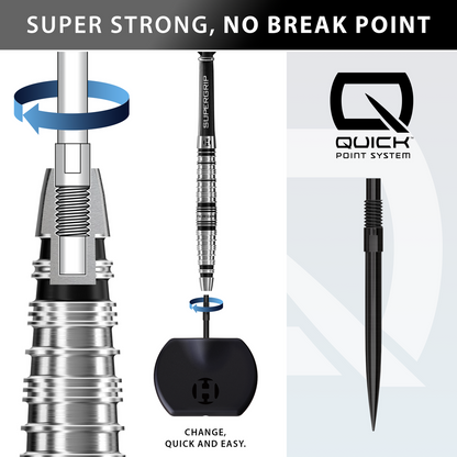 Harrows Supergrip QP Torpedo 90% Tungsten Steeldarts