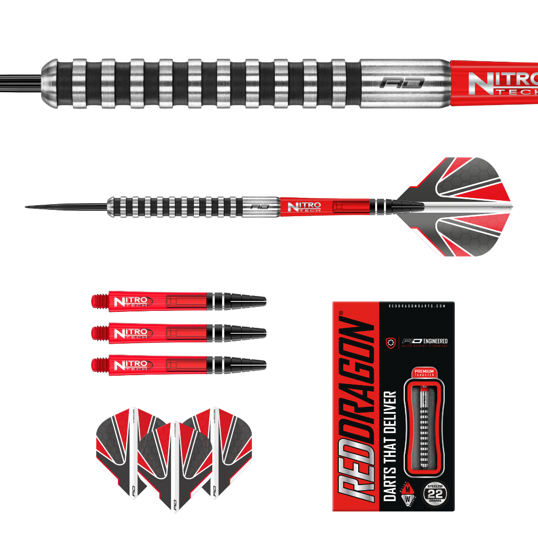 RedDragon Javelin Zwart 85% Tungsten stalen darts