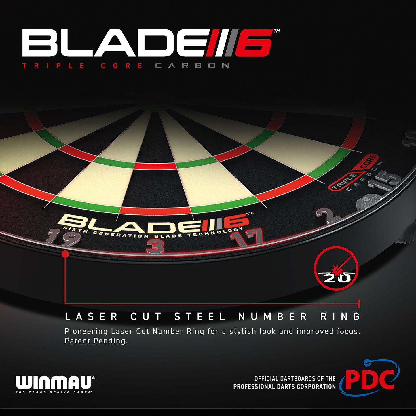 Winmau Blade 6 Triple Core dartbord