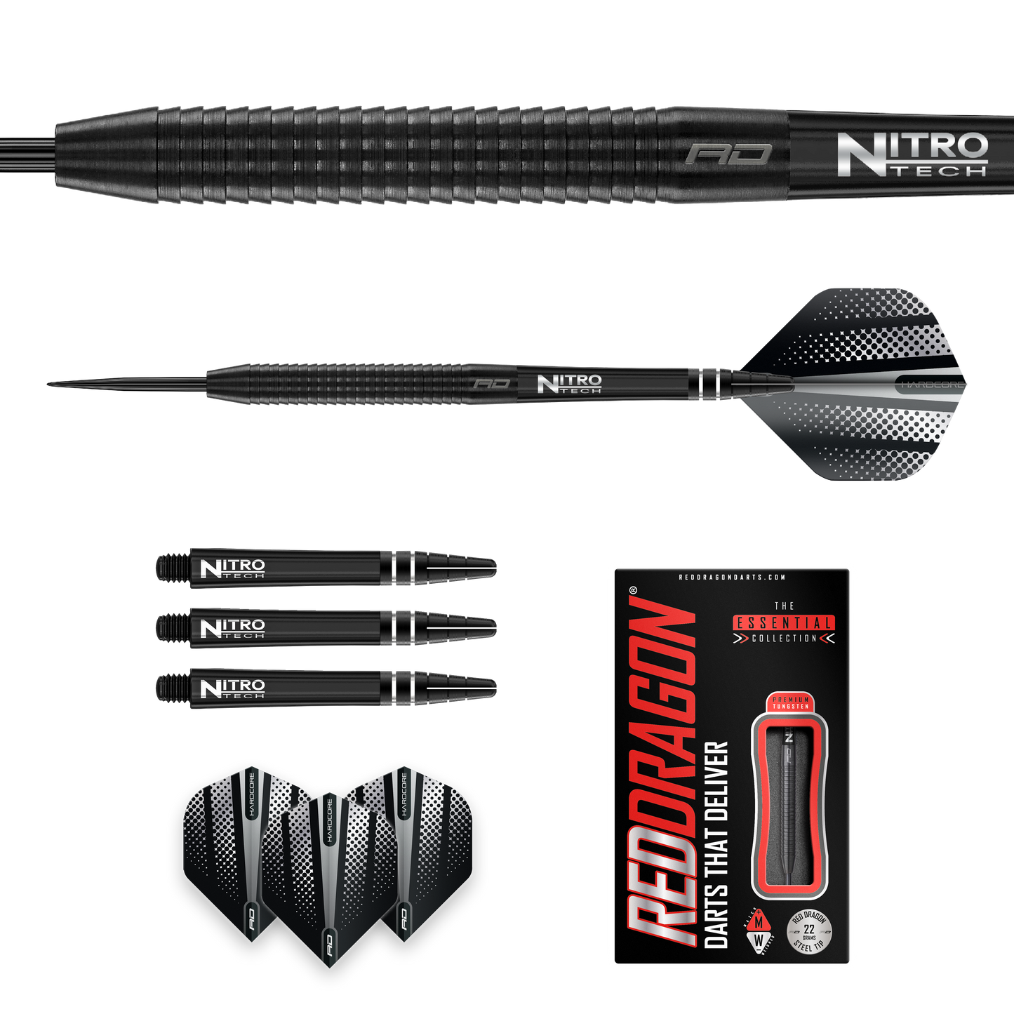 RedDragon Razor Edge zwarte 85% wolfraam stalen darts