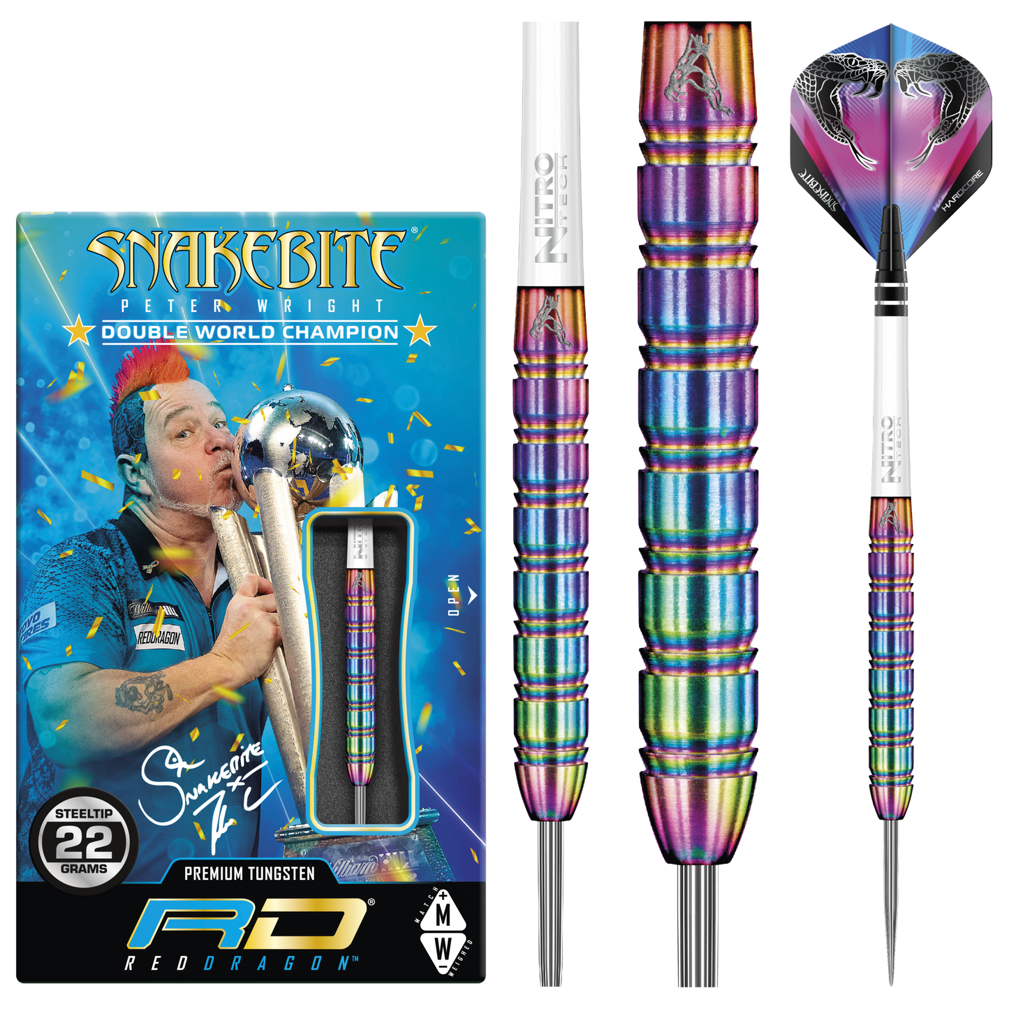 RedDragon Peter Wright Snakebite 1 85% Tungsten Steeldarts