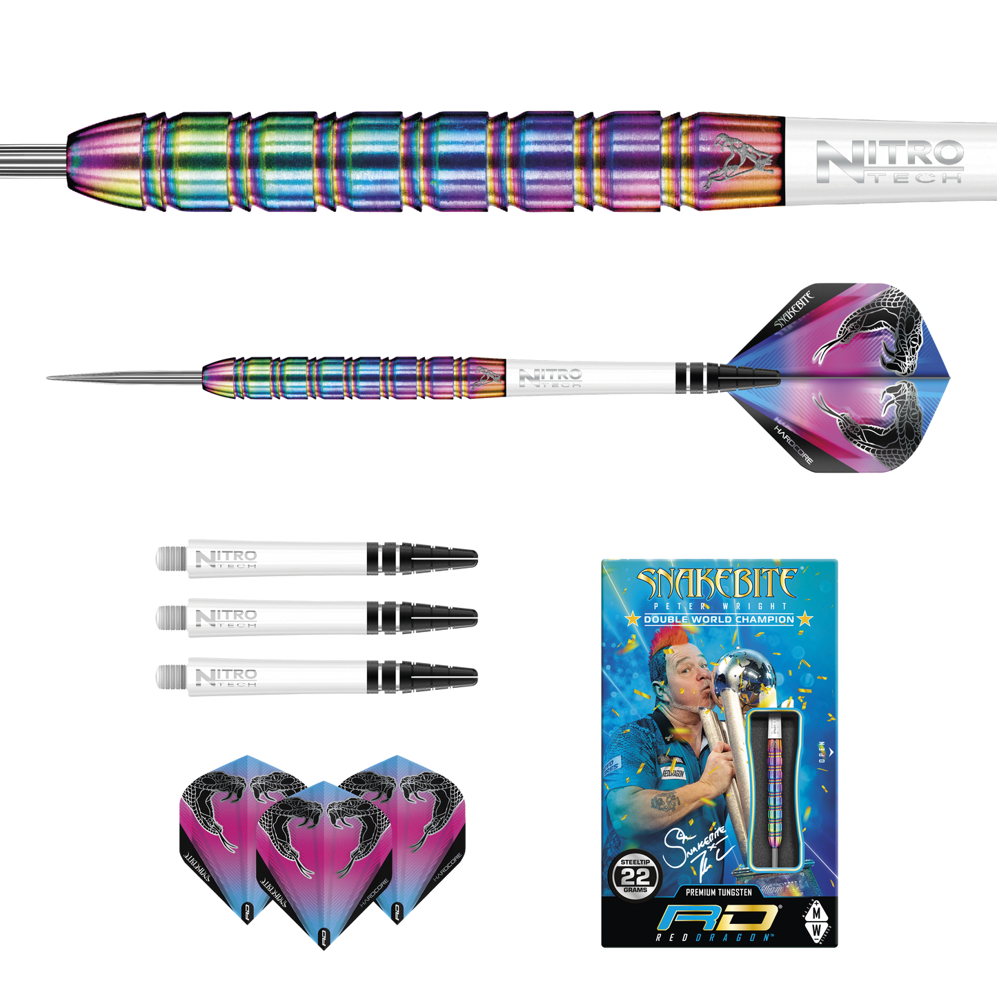 RedDragon Peter Wright Snakebite 1 85% Tungsten Steeldarts