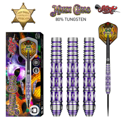 Shot Americana Mardi Gras 80% Tungsten stalen darts