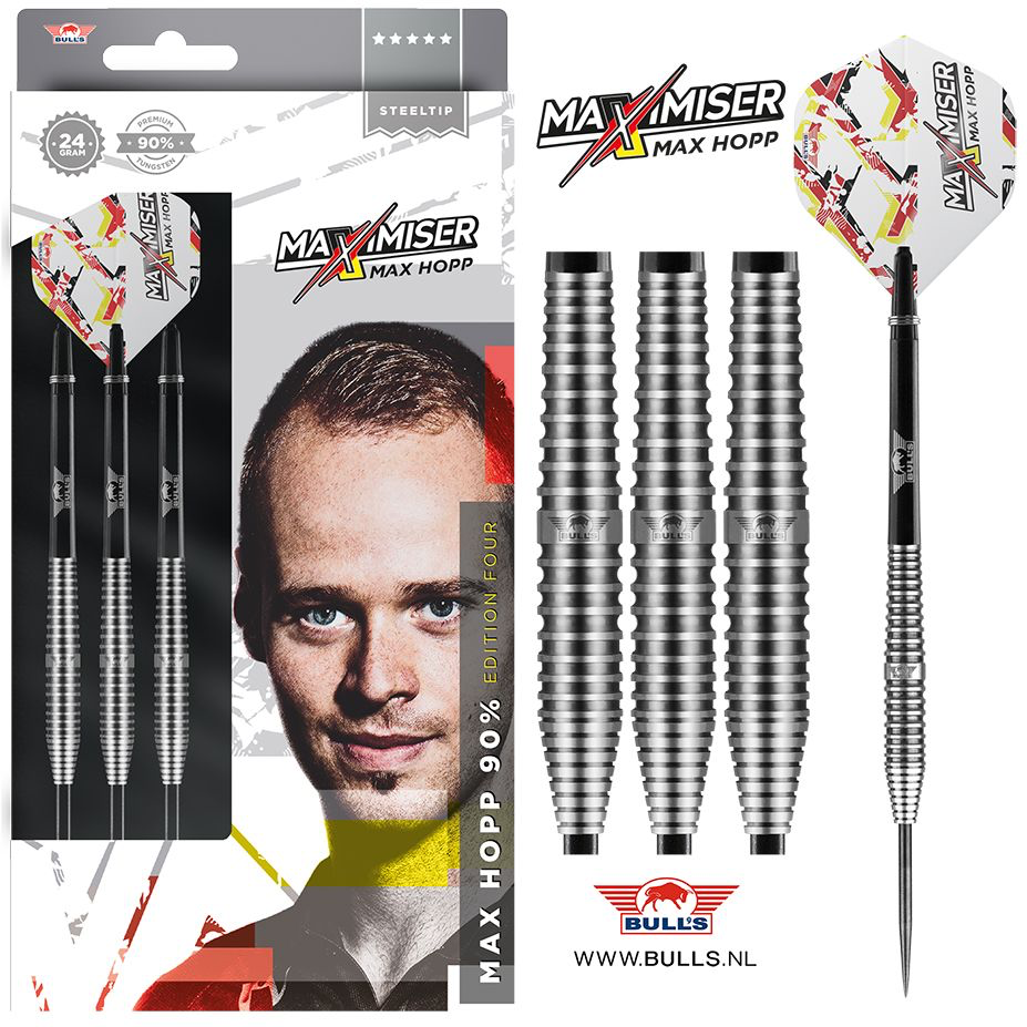 Bull's NL Max Hopp G4 90% Tungsten stalen darts