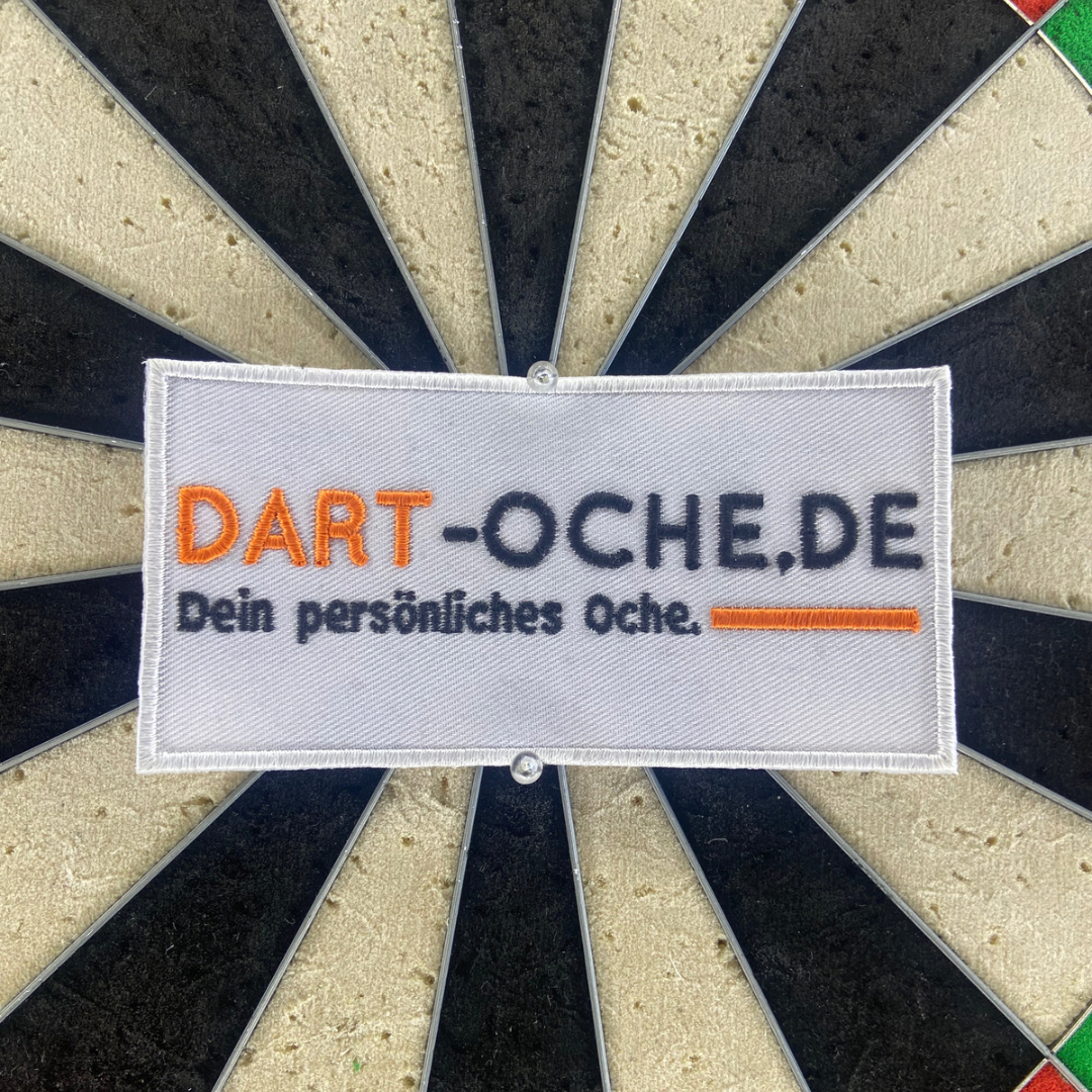 Dart-Oche.de opstrijkbadge (10,4 cm x 5,1 cm)