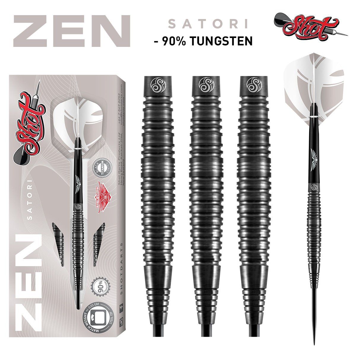 Shot Zen Satori 90% wolfraam stalen darts